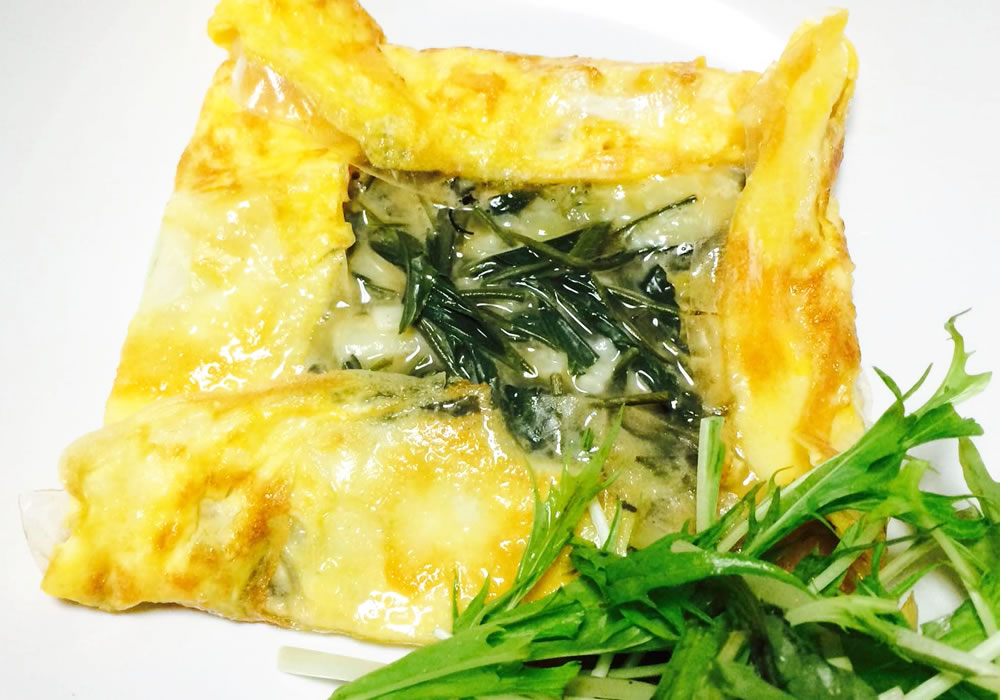 手揉み茶のガレット風