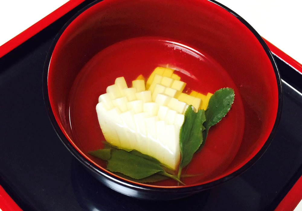 手揉み茶のお吸い物